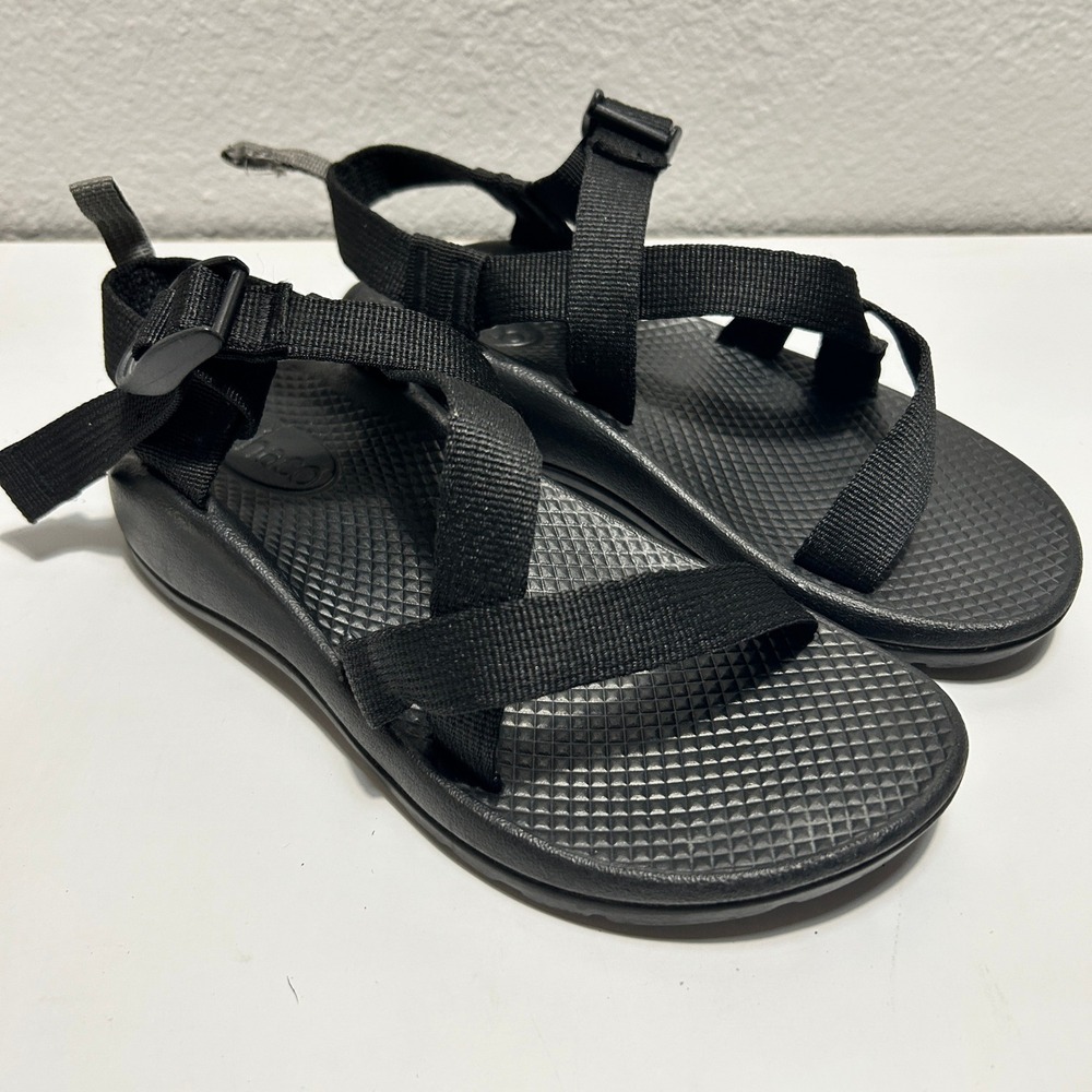 Chaco Kids Z1 Ecotread Sandals Black Youth Size 3 Adjustable Straps Hiking